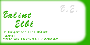 balint elbl business card